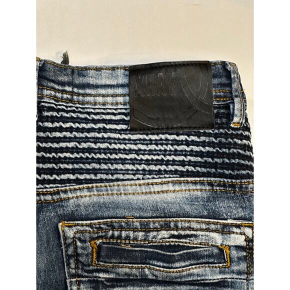 X-Ray Jeans Boys Size 12 Biker Moto Distressed Slim Fit Denim Pants – Blue Wash - Picture 7 of 7